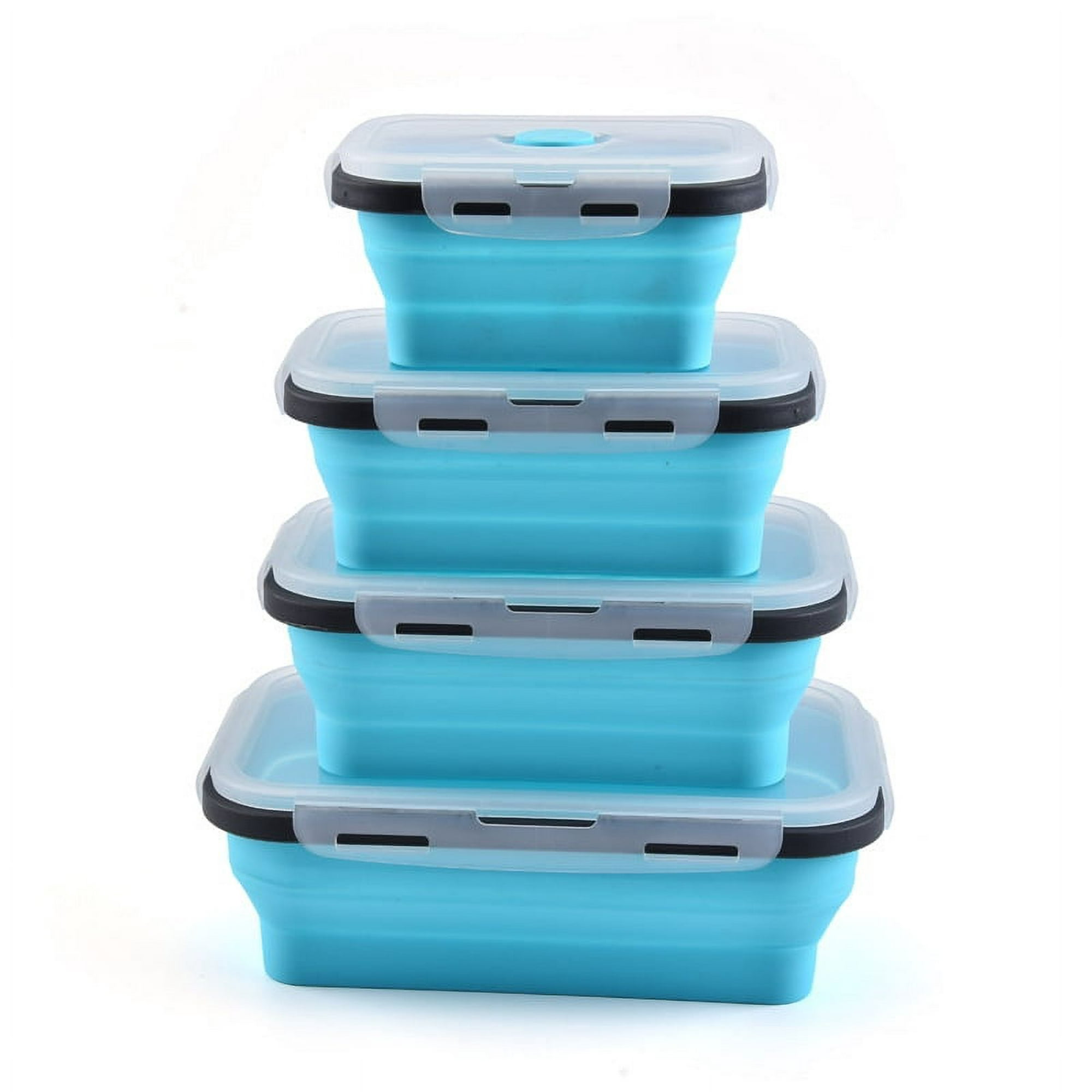 Set de 5 Táper de Plástico Sin BPA, Aptos para Lavavajillas Microondas y  Congelador