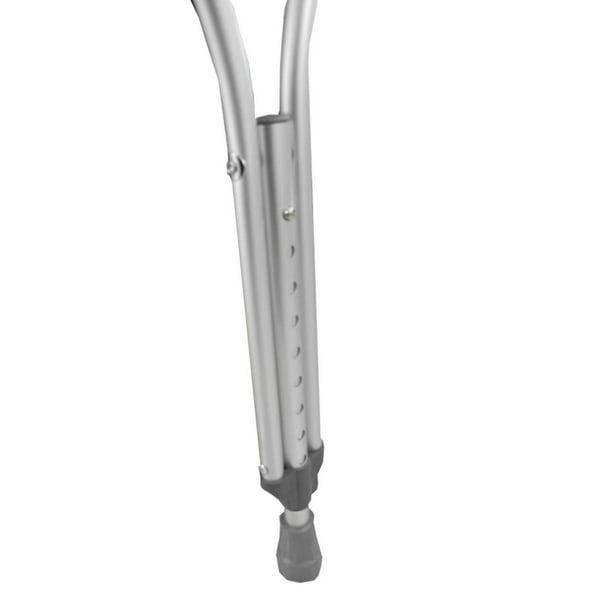 Muletas de aluminio estándar para niños, muletas ajustables médicas negras  para caminar, muletas para axilas con almohadilla de axila y empuñadura