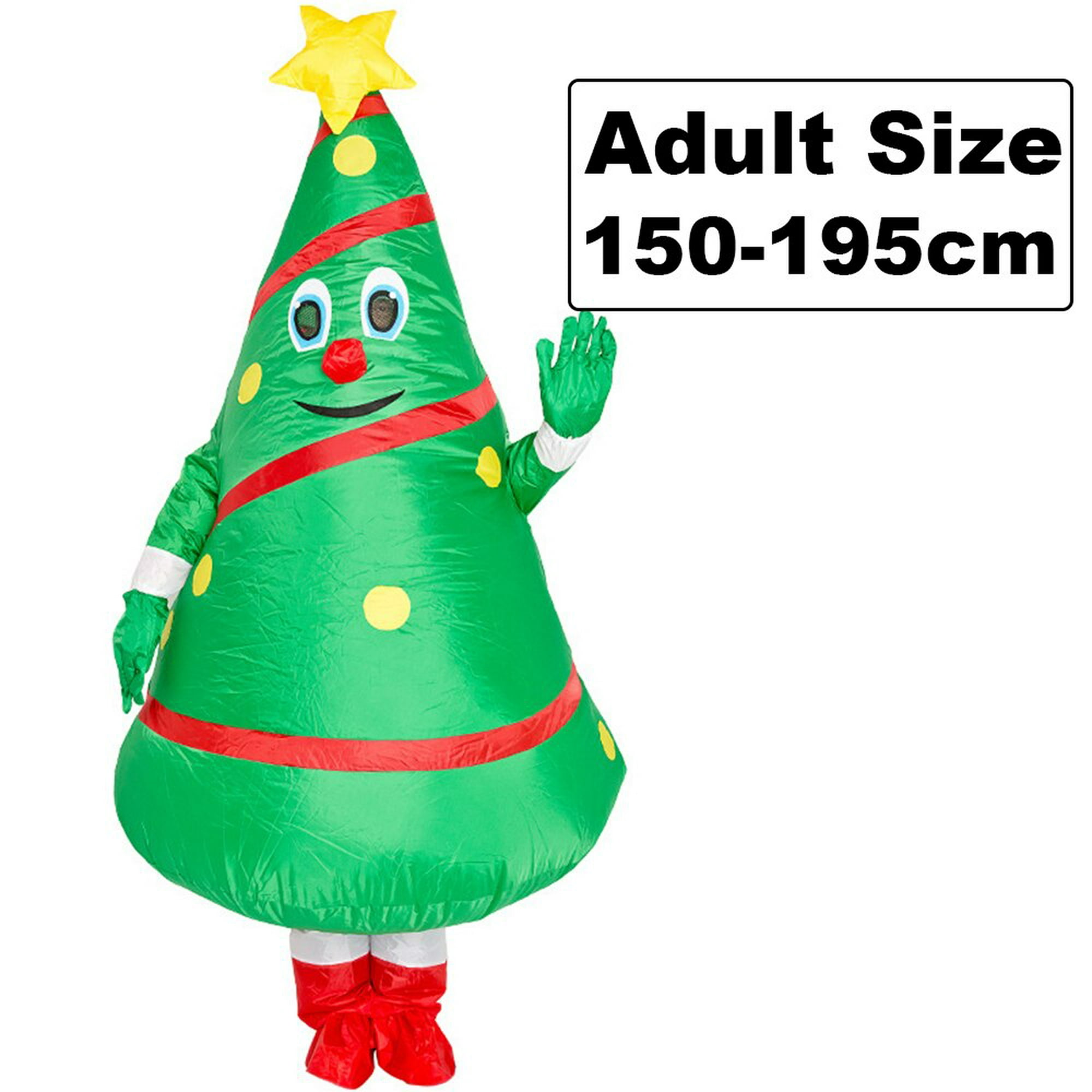 New Adult Christmas Tree Gingerbread Inflatable Cosplay Costume Dress Suits Halloween Funny