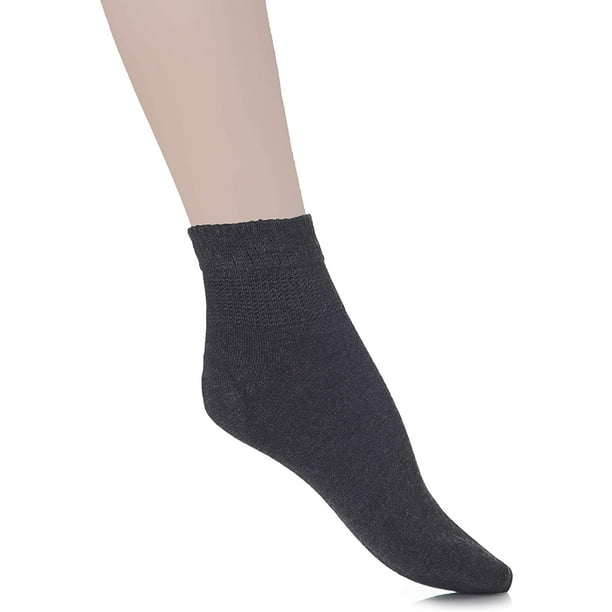 4 pares de calcetines tobilleros ligeros para diabéticos para mujer, calcetines finos de bambú, puntera sin costuras y parte superior sin ataduras Adepaton WMCH-142 Walmart en línea