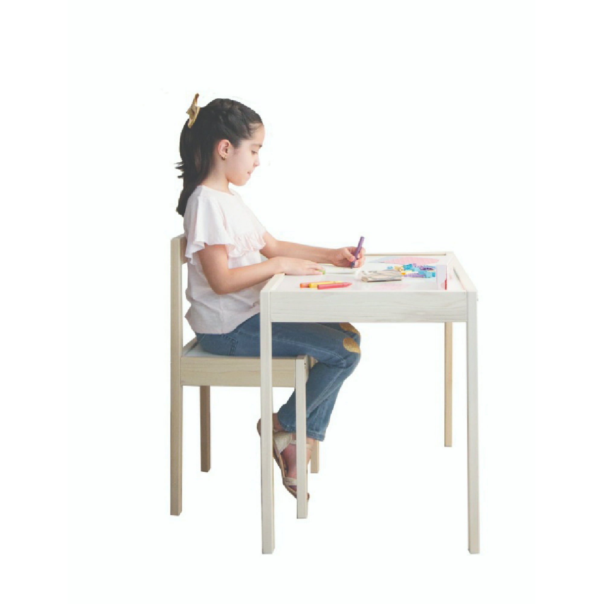 Set 1 Mesa y 2 Sillas Mini 1 a 6 años Infantil Montessori Nórdica Kit  Mobiliario Kit Nordico; Montessori