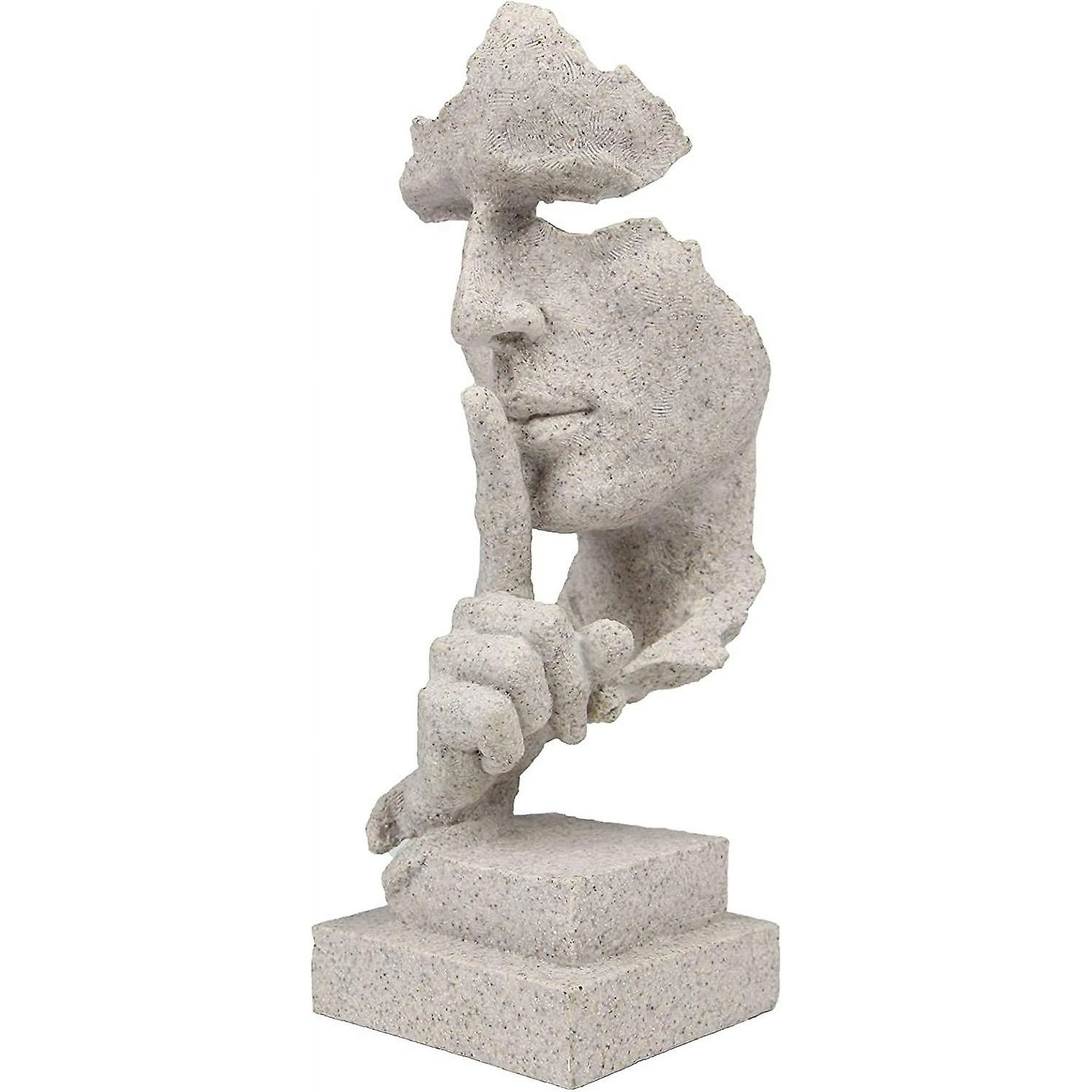 Estatua de pensador, Silence is Gold, figura de arte abstracto