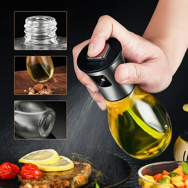 Rociador de aceite de oliva de 200 ml con botella de spray de embudo  dispensador de aceite recargable para cocinar barbacoa