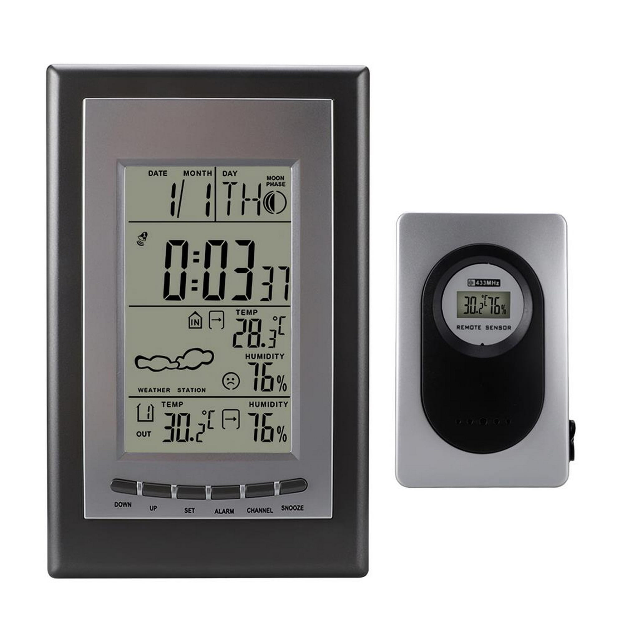 Despertador Bluetooth, reloj controlado por aplicación digital inteligente  con fecha, hora, temperatura JAMW Sencillez