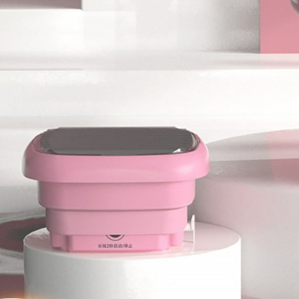 Mini Lavadora Blu-Ray Secadora Rosa Para Ropa Interior