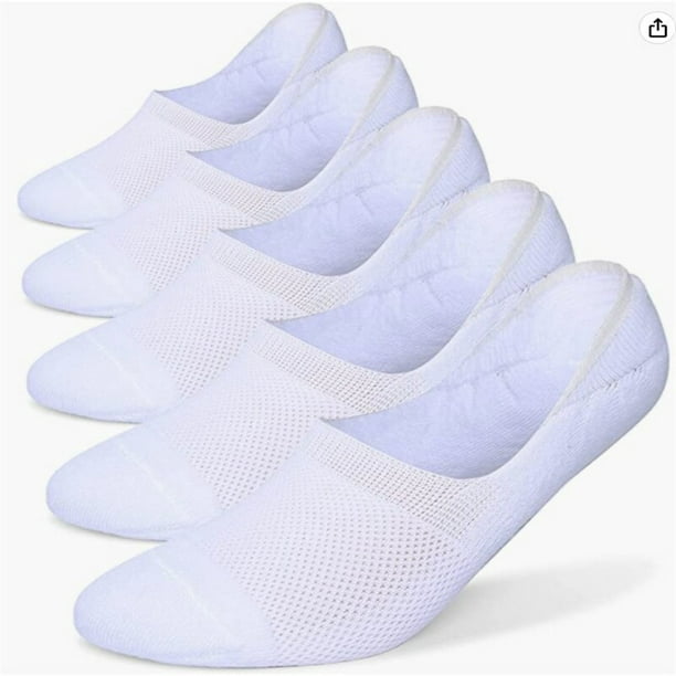 Calcetines invisibles de algodón para hombre y mujer, calcetín de corte  bajo, antideslizante, atlético, informal, para correr, 6 pares