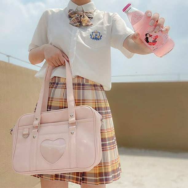 Bolsa Moda mujer cuero corazón mensajero sólido bolsos (rosa) Ehuebsd Originales | Bodega Aurrera en línea