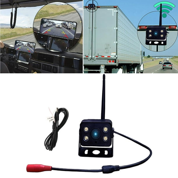 Cámara de marcha atrás para camión, monitor de visión trasera de coche,  visión nocturna, sistema de sensor de estacionamiento de respaldo para
