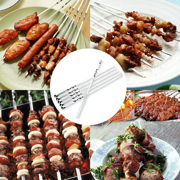  Kit de asador de ruedas, juego de brochetas de acero