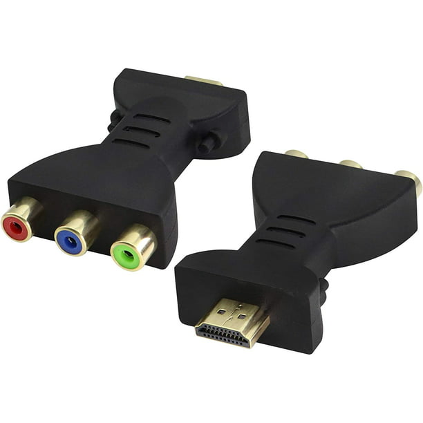 2 adaptadores de audio y video HDMI RCA, divisor de señal digital de 3 vías  1080P AV HDMI a convertidor de interfaz de adaptador de audio 3 RCA,  adecuado para PC, HDTV