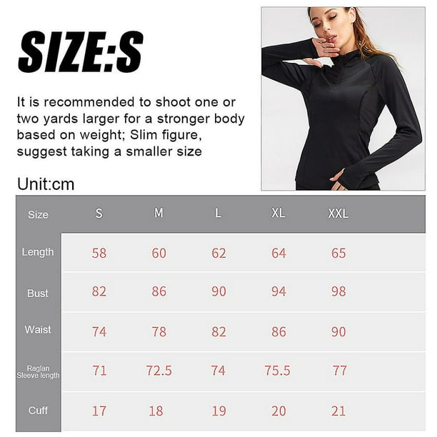 Traje deportivo de manga larga para mujer, traje de yoga para correr,  medias elásticas altas, suéter de cuello alto de secado rápido (negro)  MFZFUKR BST3016118-5