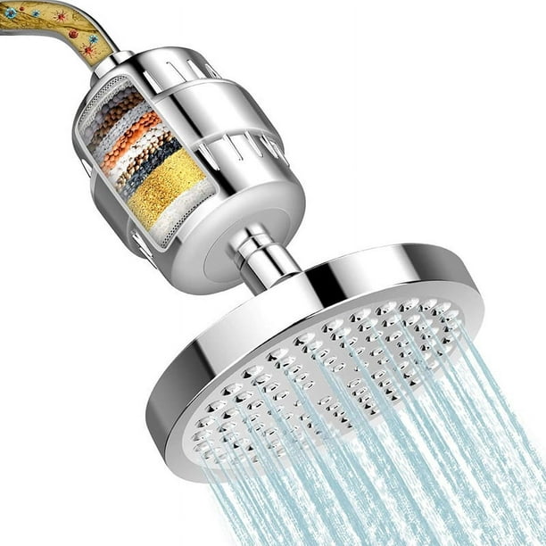 Filtro de ducha: filtro suavizante de agua reemplazable de múltiples etapas  para eliminar el cloro