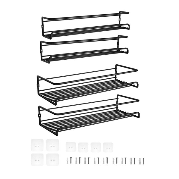 Estantes duraderos colgantes para especias, organizador para cocina, en ,  material resistente Plata Soledad Estante de especias de cocina