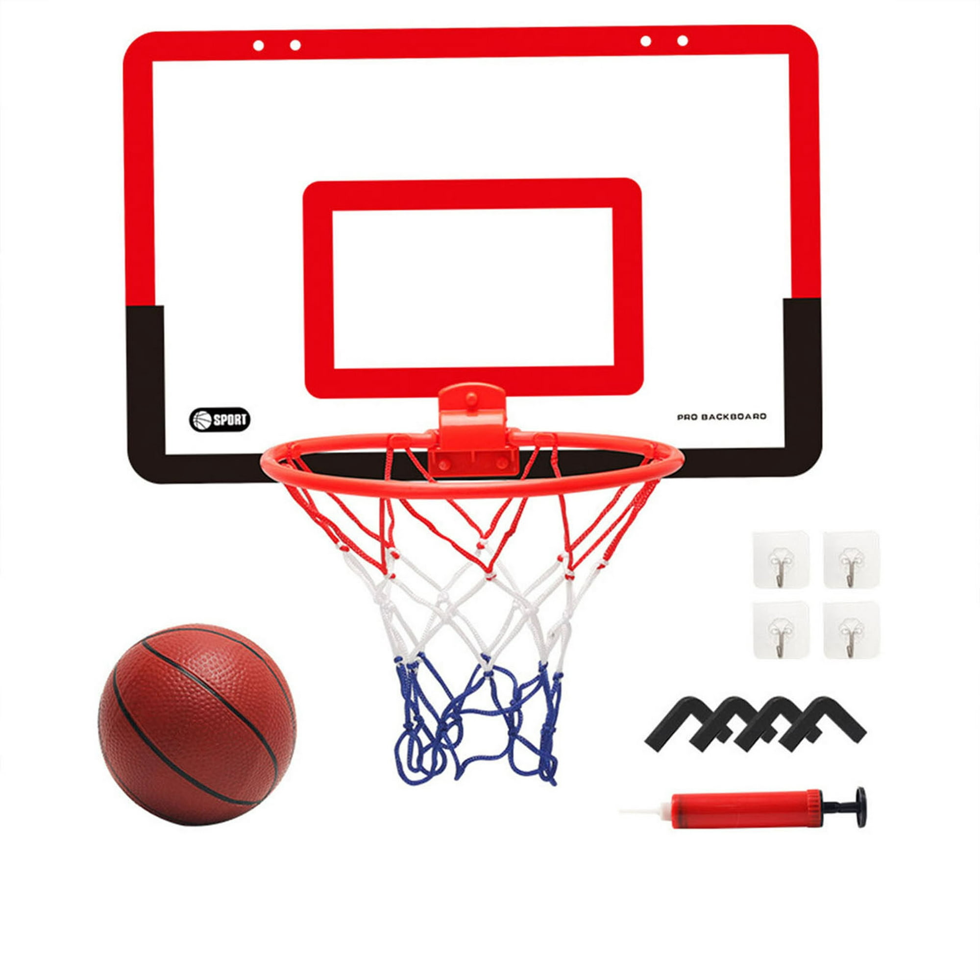 Mini canasta de baloncesto para interiores para niños, juego de baloncesto  interior para habitaciones con pelota y bomba, cesta de baloncesto portátil