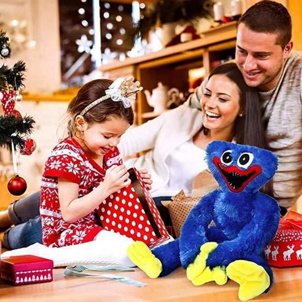 OUKEYI Jouet en Peluche Kissy Missy de 40 cm, poupée en Peluche Monstre  Horreur pour Fans de Jeu, Jouet en Peluche de Dessin animé de Noël (Bleu)