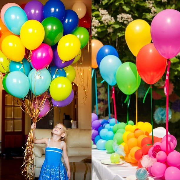Globos de 4º cumpleaños, 24 globos de látex arcoíris de 12 pulgadas de  colores surtidos, globos de número 4, globos de dígitos, globos de fiesta  para
