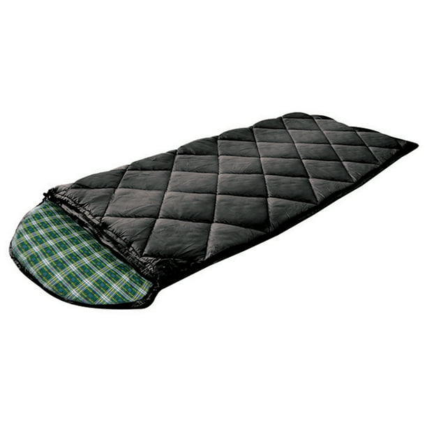  Bolsa de dormir para adultos, de algodón y franela, para  temperaturas de 23/32 °F, cómoda, estilo sobre, con bolsa para guardar,  azul/gris, 2/3 libras, 95 x 35 pulgadas : Deportes y