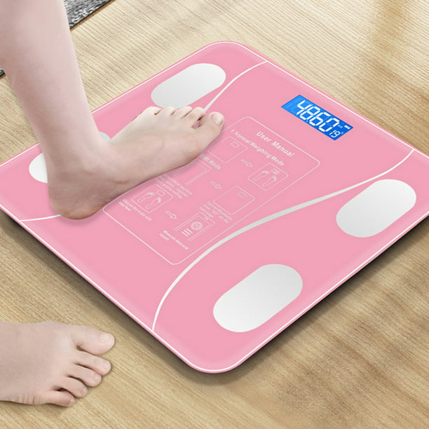 NUTRI FIT Báscula digital de baño de peso corporal IMC, escala de medición  de peso precisa, pantalla de retroiluminación grande y tecnología Step-On