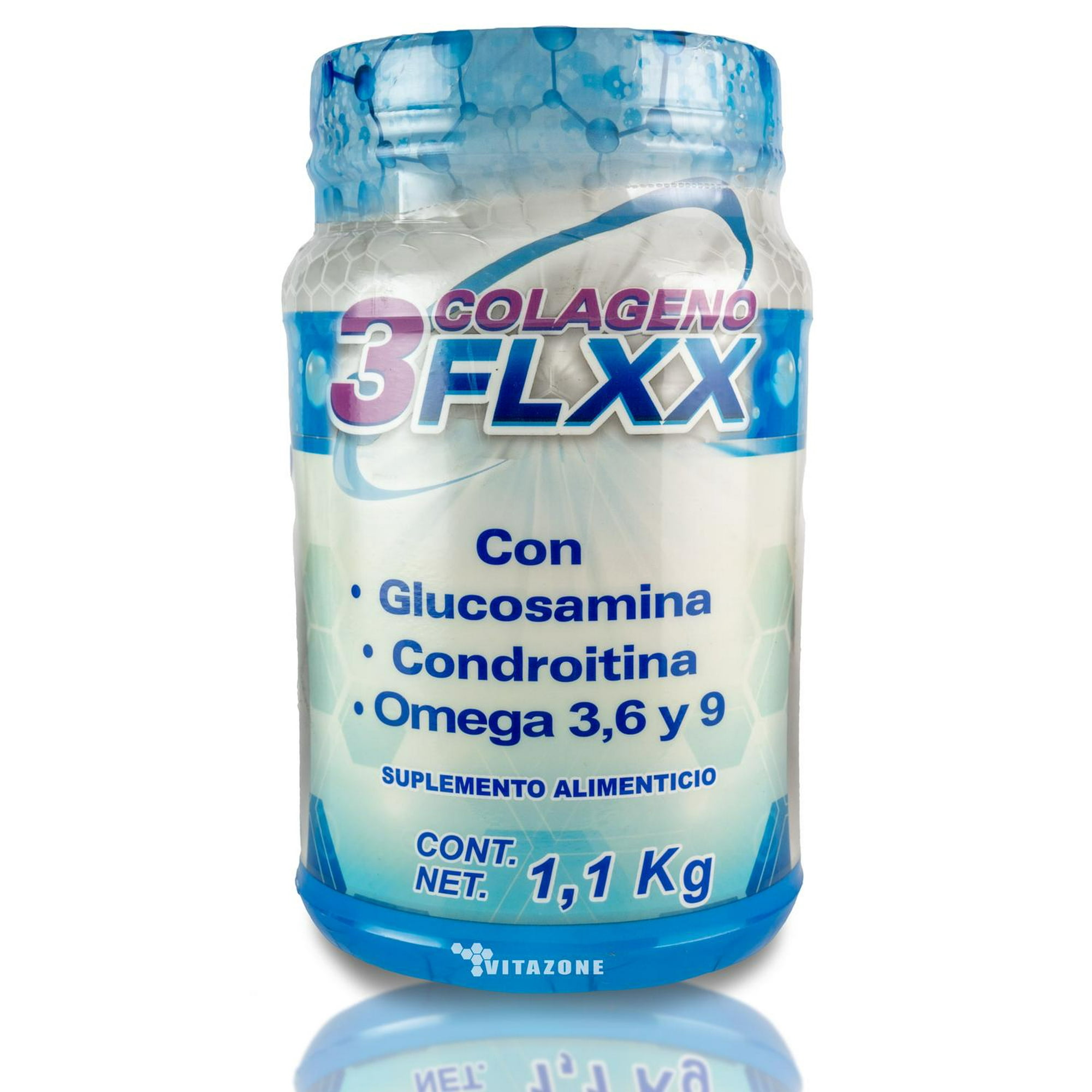 Colágeno 3 FLXX Glucosamina Condroitina 1.1 kg Natural Sanabi