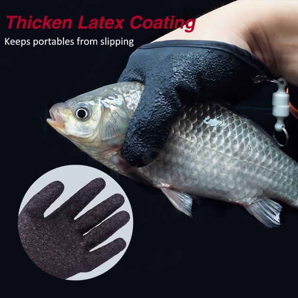 Guantes de pesca para atrapar peces, guante con liberación magnética,  antideslizante, protege la mano de los rasguños de los pinchazos, guantes  de