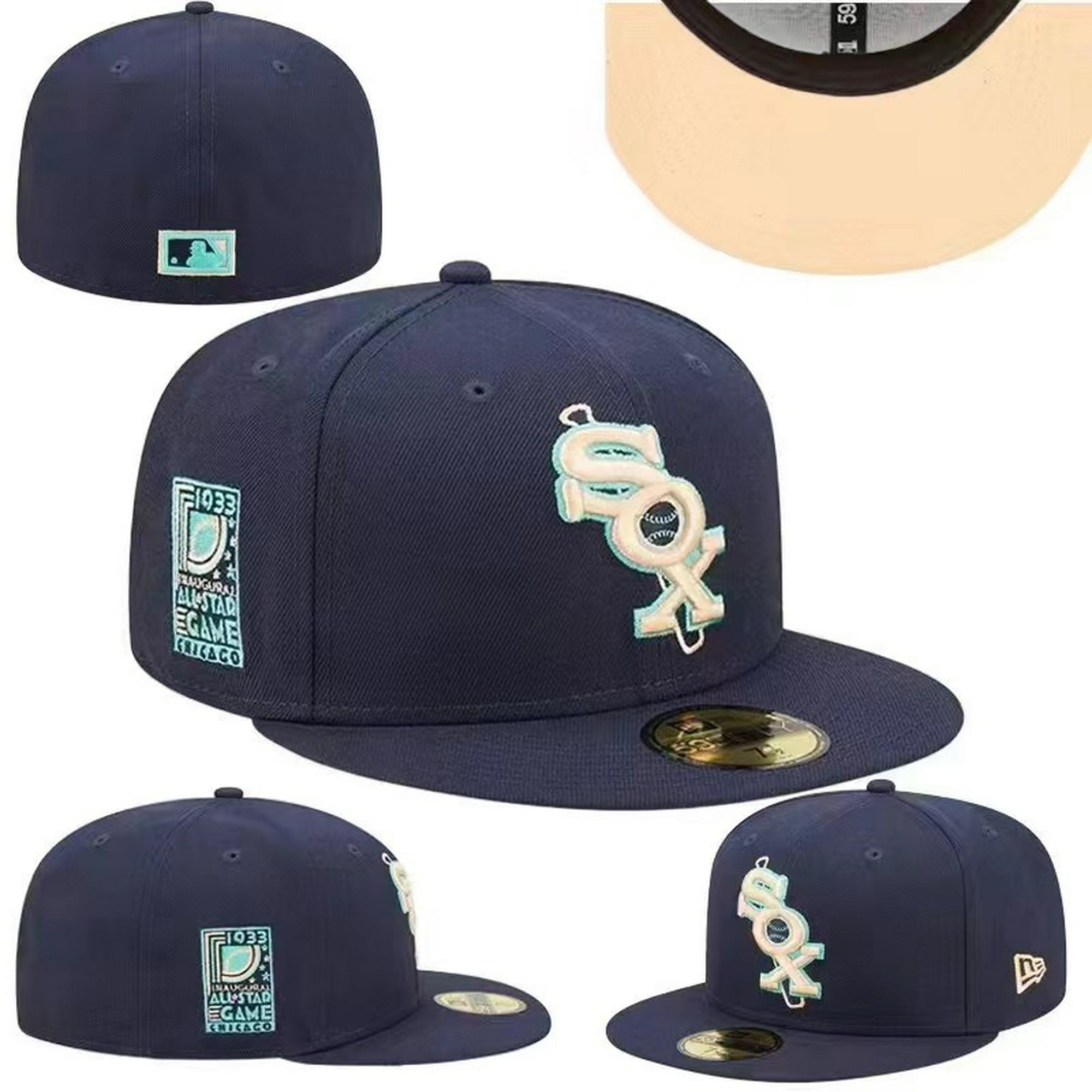 Chicago White Sox Gorra De Béisbol Ala Plana Completa Cerrada Gorras Hip  Hop Sombreros Alegría Market