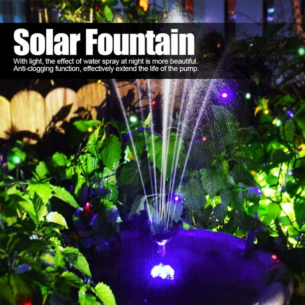 Fuente Solar De Montaje En Pared De Almacenamiento De Energía, Kit De Fuente  Solar, Para Piscina De Jardín Cergrey Floating Fountain