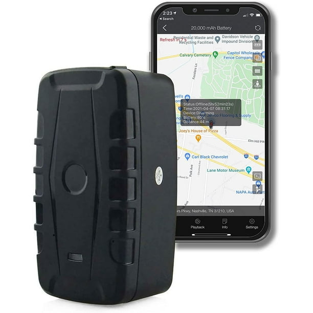 LBS Tracker Localizador, Mini Rastreador de coche magnético de plástico en  tiempo real Dispositivo localizador de posicionamiento anti-ladrón