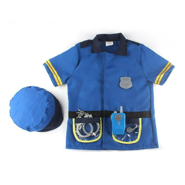 Disfraz de oficial de policía infantil y juego de rol, disfraz de policía  para niños, Cosplay de Halloween, vestido con esposas, insignia, juguetes,  regalos - AliExpress