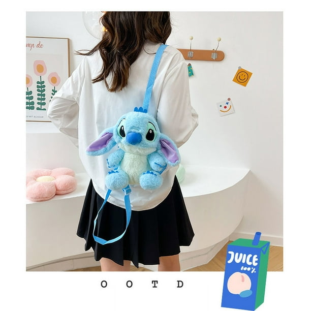 Bolso Messenger de Peluche de Muñeco Stitch para Niños en Azul