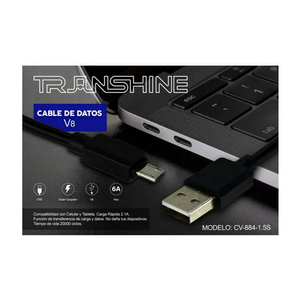 Cable Usb A Micro Usb Cargador Celular Tablet Datos V8