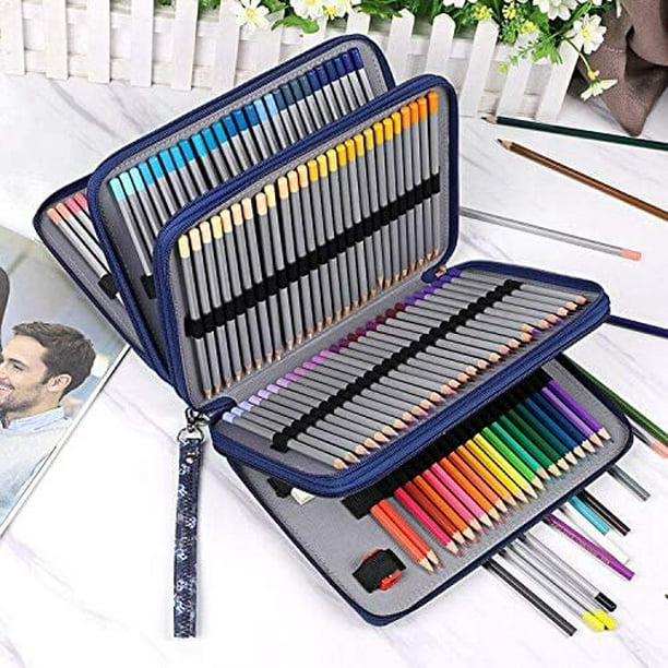 BTSKY Estuche para lápices de colores, 200 ranuras, portalápices