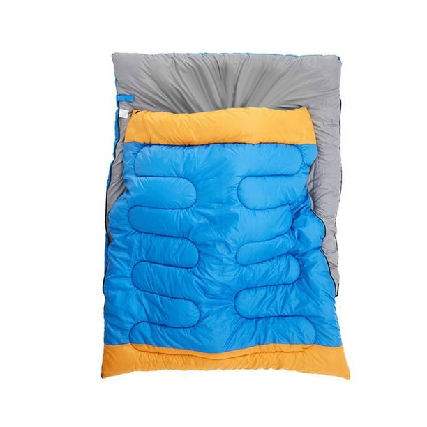 Saco de dormir doble al aire libre sobre empalmable primavera y otoño  camping senderismo portátil de algodón sacos de dormir 7.2 ft * 4.8 ft  (color 