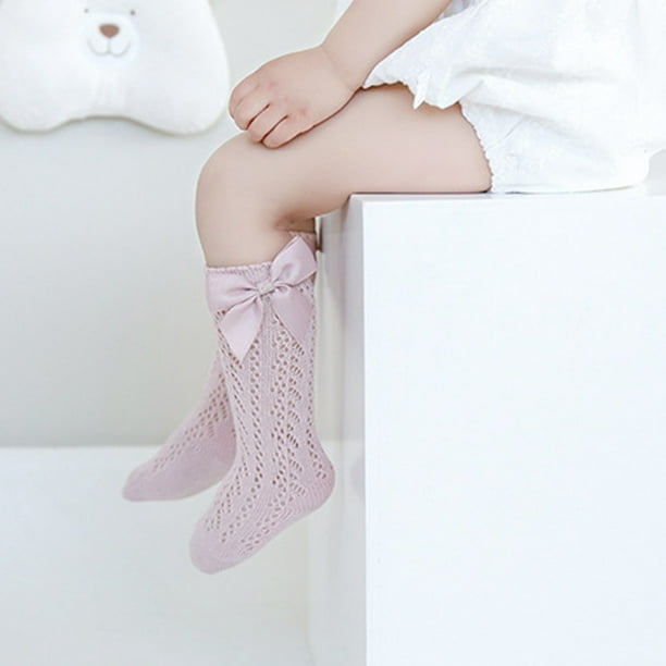 Calcetines blancos hasta la rodilla para niño Medias hasta la rodilla para  niño pequeño, calcetines blancos