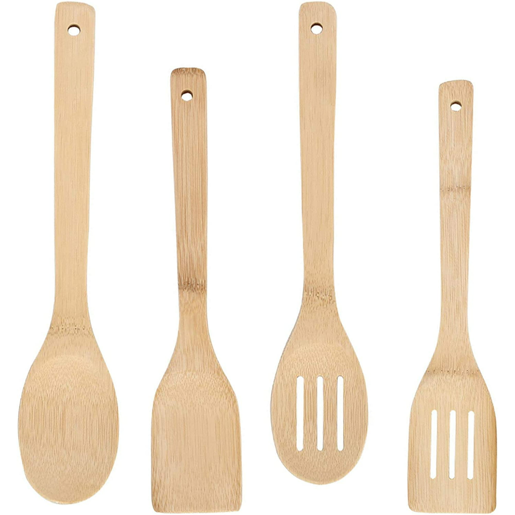 Bejky Juego de 6 cucharas de bambú de madera, utensilios de cocina de  alimentos orgánicos, accesorio…Ver más Bejky Juego de 6 cucharas de bambú  de