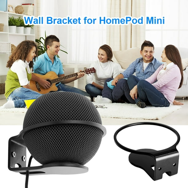 Soporte de pared de metal para Apple HomePod Mini con accesorios de montaje  (negro) WDOplteas Para estrenar