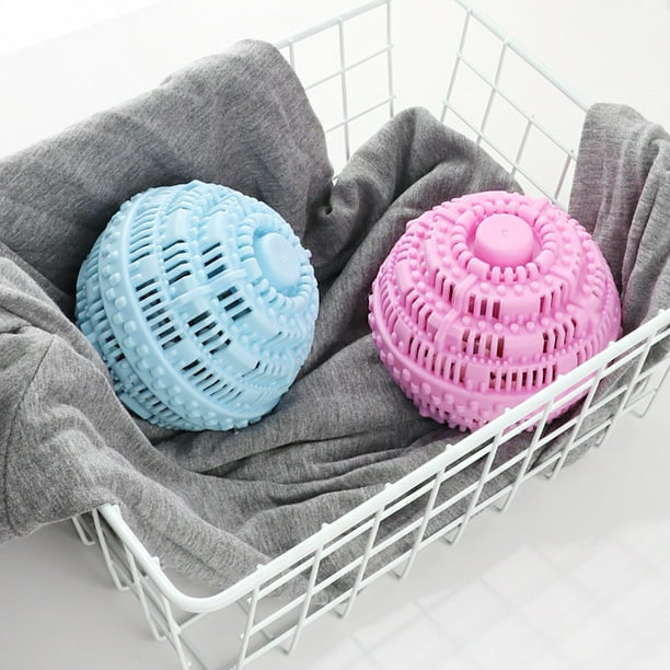 Juego de 4 bolas de lavandería, para lavadora y secadora, para 1500 lavados  (azul, blanco)