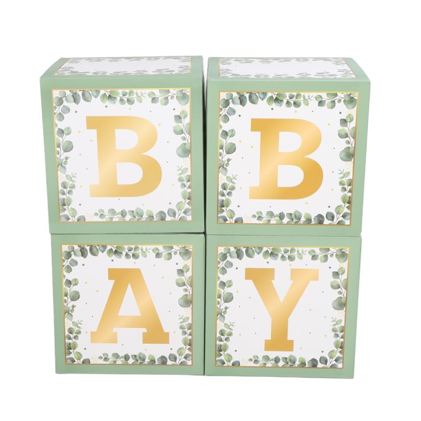 Cajas para Bebé con Letras para Baby Shower Exquisita Caja de Papel con  Decoración de Globos Ideal para Bodas Fiestas de Cumpleaños Sorpresa y  Encanto ANGGREK Otros