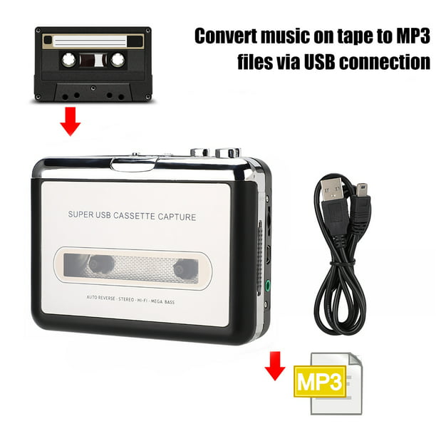 puente componente Unión Reproductor de Cassette Convertidor de Cassette a MP3 USB, convertidor de  Cinta USB portátil a Captu Spptty Como se muestra en la descripción |  Bodega Aurrera en línea