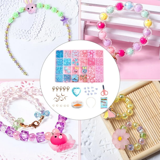 Joyería de abalorios para , abalorios acrílicos para pulseras, collares,  para , 24 de cuadrícula 1 Zulema Niños pulsera perlas