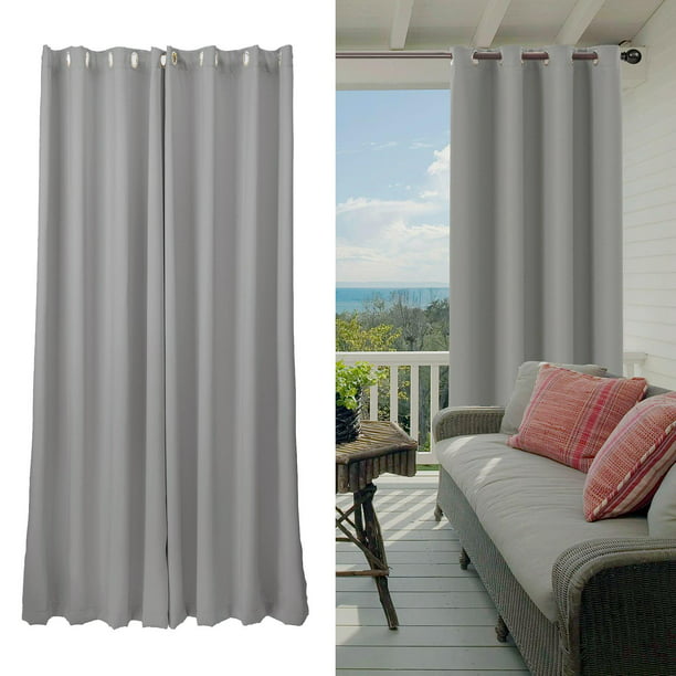 Cortina Exterior Impermeable 2x - Paneles De Tratamiento De Ventana De  Privacidad Para Porche Exterior BLESIY par de cortinas opacas