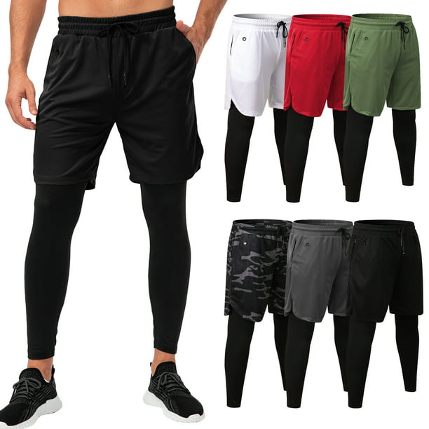 Pantalones Deporte Hombre Pantalones deportivos para mujer con bolsillos  Leggings con forro 2 en 1 P CACAGOO Pantalones Deporte Hombre