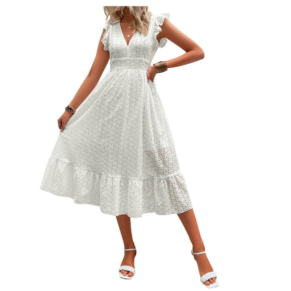 vestido blanco casual de playa o fiesta dama mujer bohemio dara baby vest0106