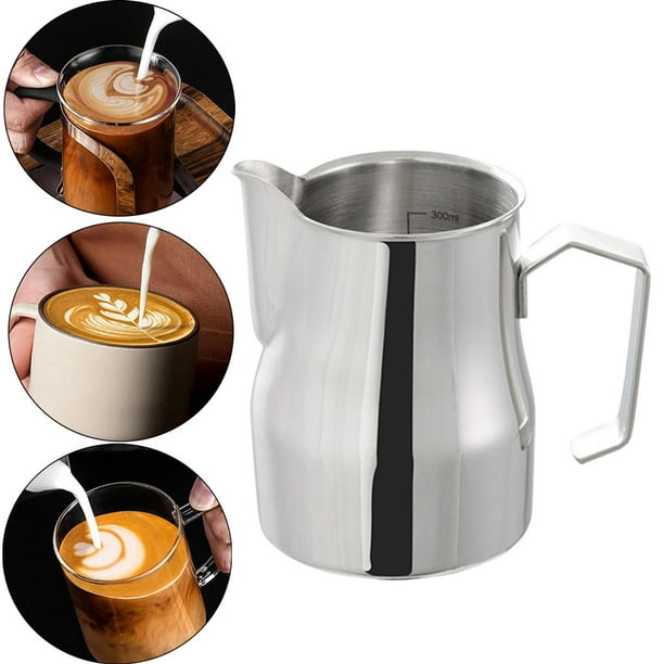 Jarra para espumar cafetera, 350 ml, jarra para espumar café y leche, jarra  para espumar café, jarra para espumar leche, rendimiento potente Jadeshay A