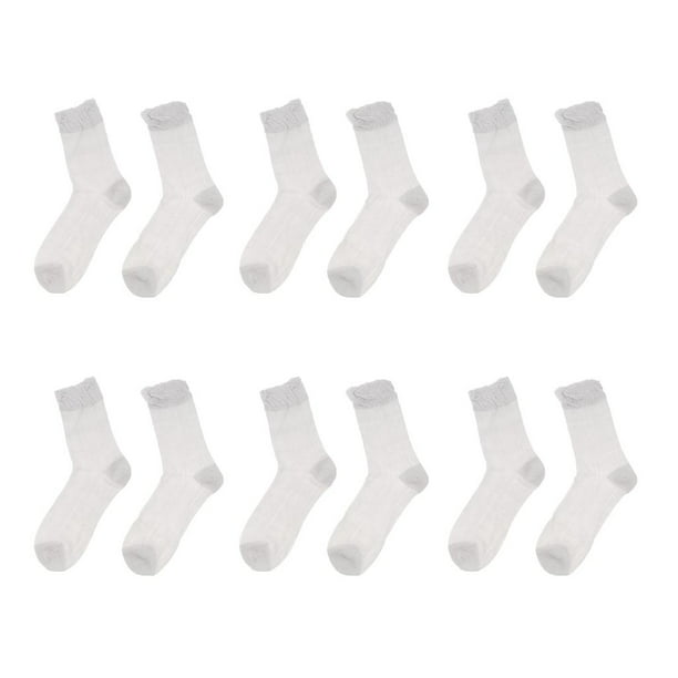 6 pares de calcetines de mujer Calcetines informales de hasta el