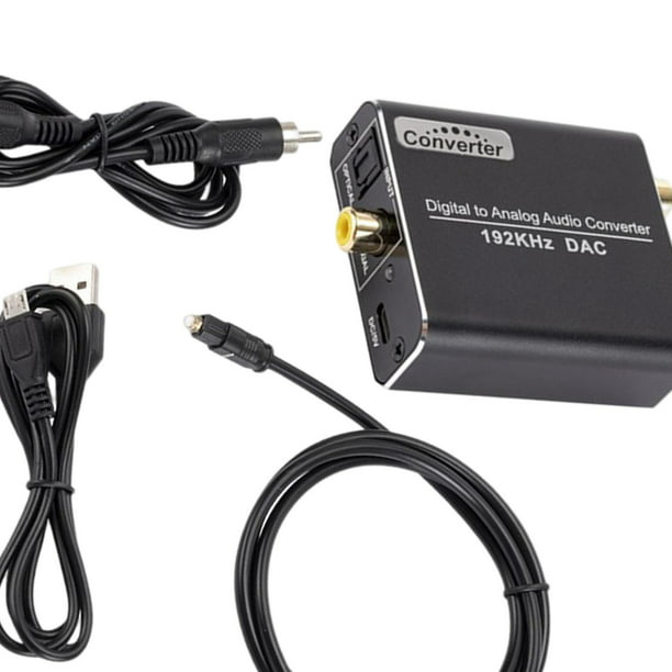 Convertidor de audio digital a analógico con cable óptico de Sunnimix
