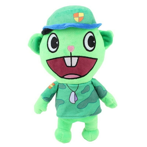 Happy Tree Friends Flippy Fliqpy Muñeco de peluche Anime Peluche - Verde  militar oso de fresa Electrónica