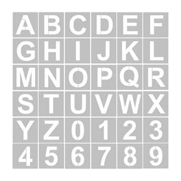 Plantillas de letras de 3.0 in, 62 plantillas de números de letra gran