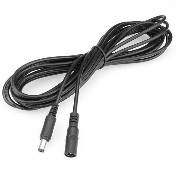 Cable de extensión de alimentación blanco de 12V CC, adaptador de enchufe  hembra a macho de