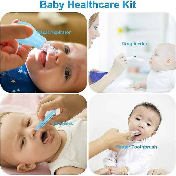 Kit de aseo para bebés, 19 en 1, kit portátil de cuidado de la salud y aseo  del bebé, kit de uñas para recién nacidos, limpiador de guardería, kit