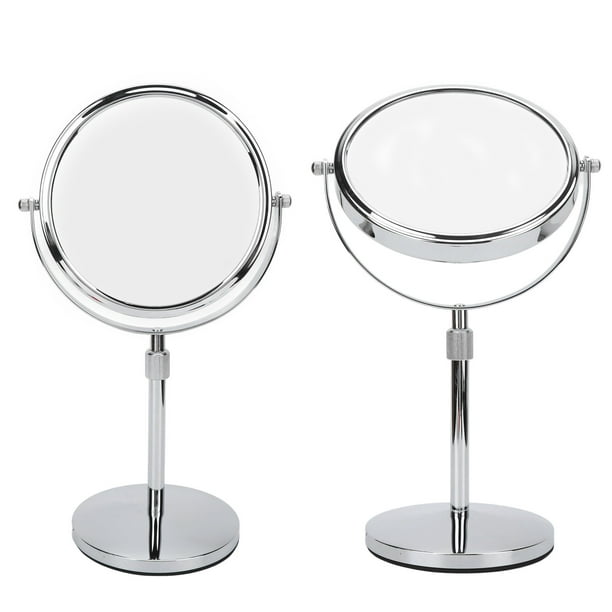 Espejo de aumento débil extragrande XXL 3X con soporte para escritorio,  mesa, encimera de tienda minorista y tocador de maquillaje, aumento 3X/1X  de
